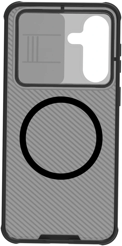 Nillkin CamShield PRO Magnetic Hard dėklas skirtas Samsung Galaxy A57 skaidrus juodos spalvos