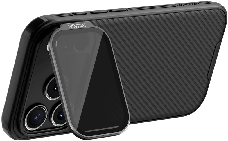 Nillkin CamShield Prop Magnetic dėklas skirtas iPhone 17 Pro juodos spalvos