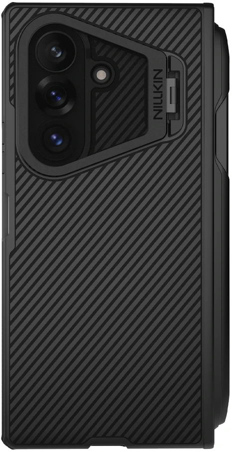 Nillkin CamShield Prop Magnetic Pen Slot (skaidrus Lens) dėklas skirtas Samsung Galaxy Z Fold 8 Ultra juodos spalvos