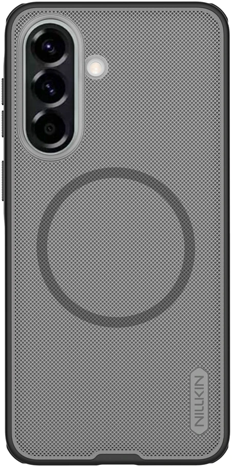 Nillkin Super Frosted PRO Magnetic Back dėklas skirtas Samsung Galaxy A57 skaidrus juodos spalvos