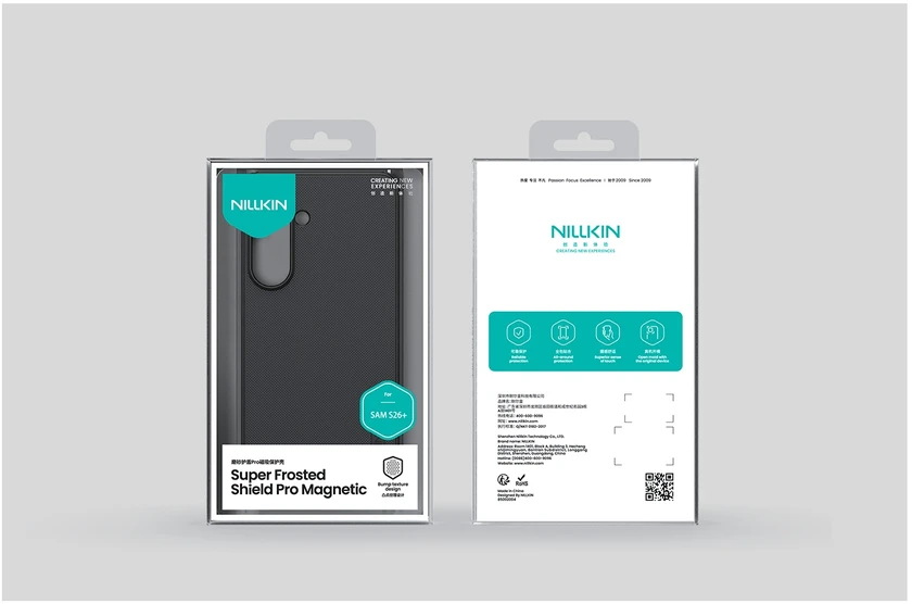 Nillkin Super Frosted PRO Magnetic Back dėklas skirtas Samsung Galaxy S26+ juodos spalvos