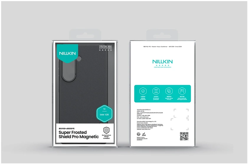 Nillkin Super Frosted PRO Magnetic Back dėklas skirtas Samsung Galaxy S26 juodos spalvos