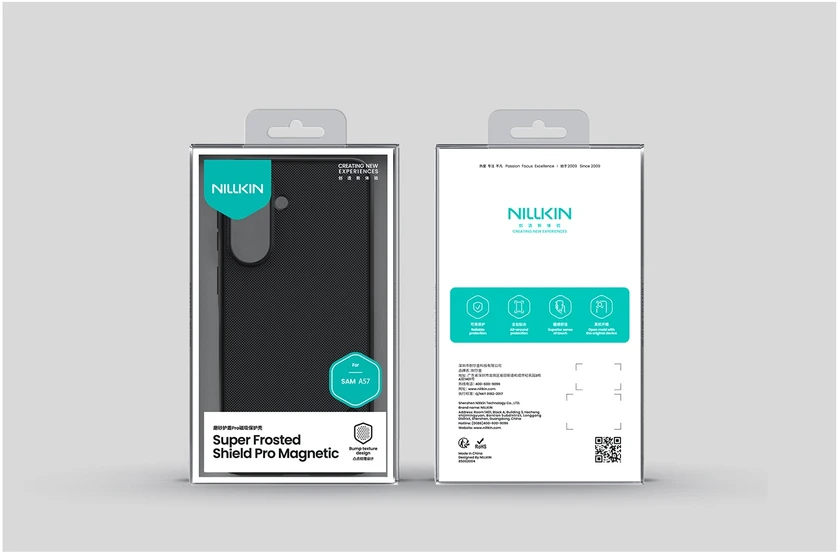 Nillkin Super Frosted PRO Magnetic Back dėklas skirtas Samsung Galaxy A57 juodos spalvos