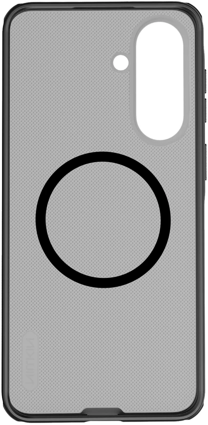 Nillkin Super Frosted PRO Magnetic Back dėklas skirtas Samsung Galaxy A57 skaidrus juodos spalvos