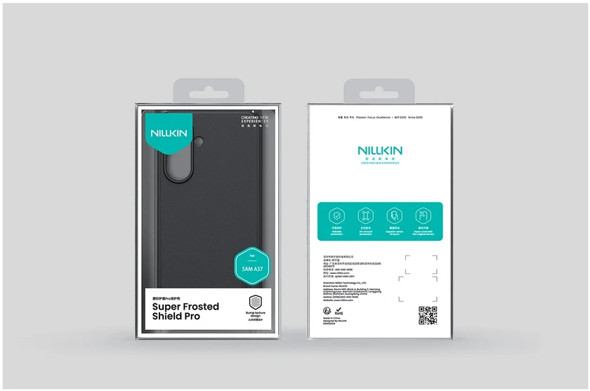 Nillkin Super Frosted PRO Back dėklas skirtas Samsung Galaxy A37 juodos spalvos