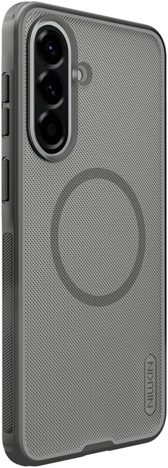 Nillkin Super Frosted PRO Magnetic Back dėklas skirtas Samsung Galaxy A57 skaidrus juodos spalvos