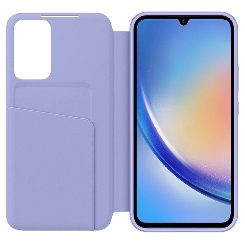 „Samsung Galaxy A54 Smart View“ piniginės dėklas „Blueberry“.