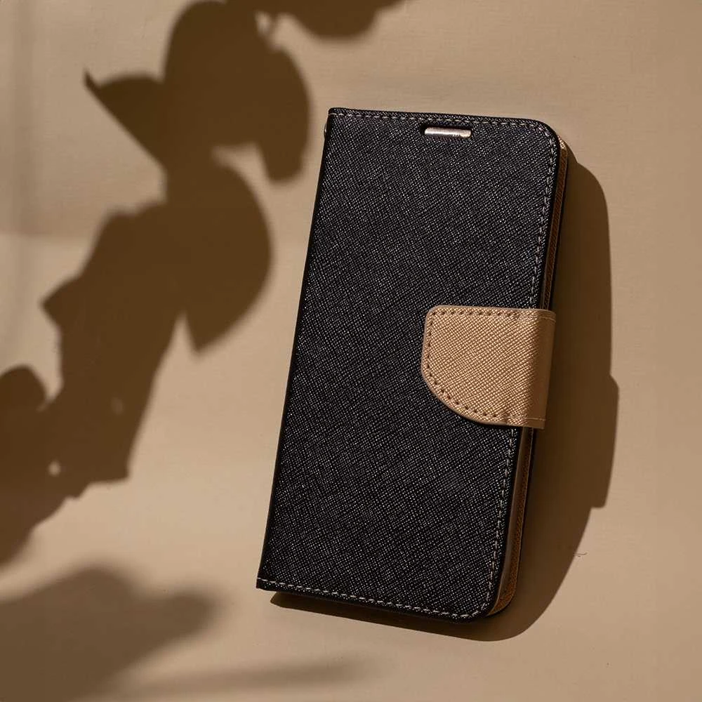 TFO Dėklas knygutė Smart Fancy, skirtas iPhone 16 Pro Max 6,9, juodas auksinis