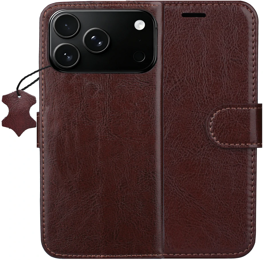Dėklas TFO Smart Luxe leather case for iPhone 17 Pro Max 6,9" / 18 Pro Max 6,9" ruda