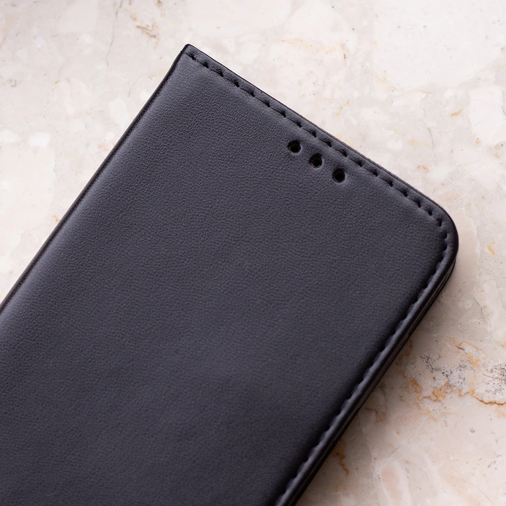 TFO Nemo Samsung Galaxy M55 5G atverčiamas Leatherette Holster Magnet Book dėklas telefonui juodos spalvos