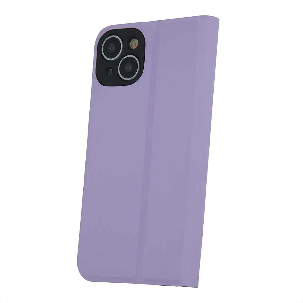 Telforceone Apsauginis minkštas dėklas knygutė iPhone 16 Plus 6,7, šviesiai violetinės spalvos