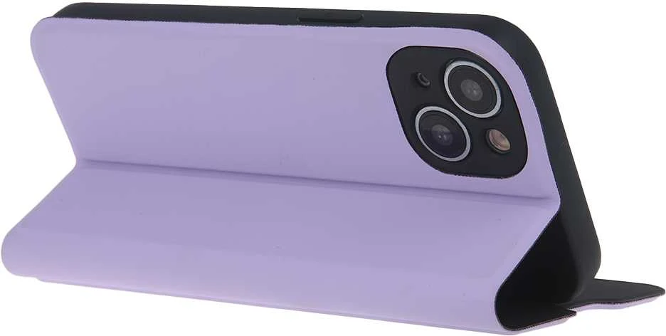 Telforceone Apsauginis minkštas dėklas knygutė iPhone 16 Plus 6,7, šviesiai violetinės spalvos