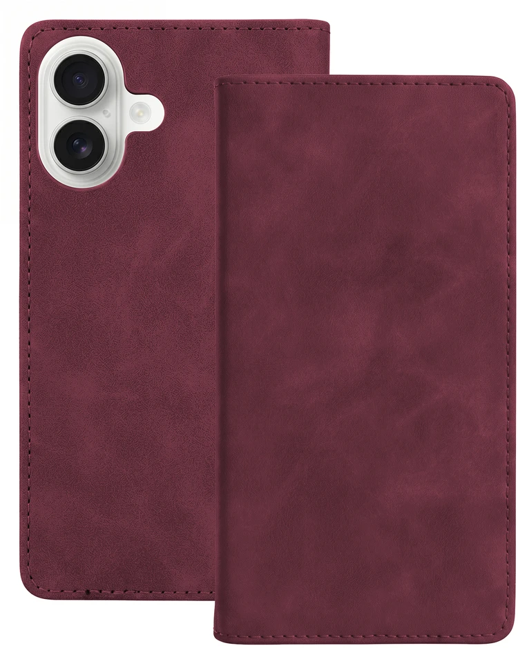 TFO Išmanusis zomšinis dėklas iPhone 17 6,3" bordo spalvos