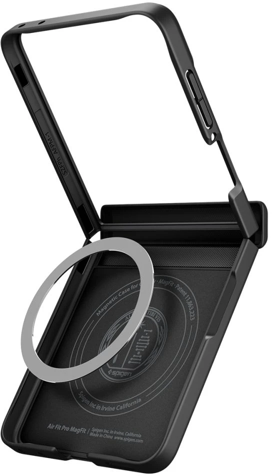 Dėklas Spigen Air Fit Pro Mag MagSafe, skirtas Samsung Galaxy Z Flip8, juodos spalvos