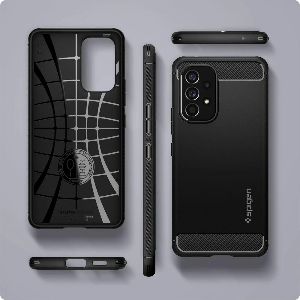 Spigen Rugged Armor Samsung Galaxy A53 5G dėklas telefonui matinės juodos spalvos