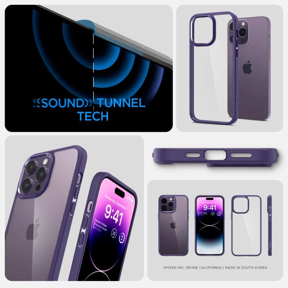 Spigen Ultra Hybrid dėklas skirtas Apple iPhone 14 Pro, spalva - Deep Purple