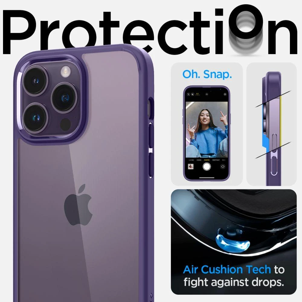 Spigen Ultra Hybrid dėklas skirtas Apple iPhone 14 Pro, spalva - Deep Purple