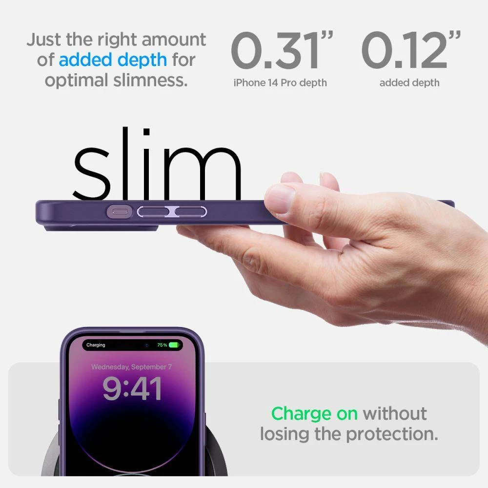 Spigen Ultra Hybrid dėklas skirtas Apple iPhone 14 Pro, spalva - Deep Purple