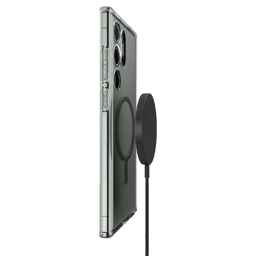 Spigen Ultra Hybrid Metal Ring (MagFit) dėklas skirtas Samsung Galaxy S23 Ultra, spalva - Juoda