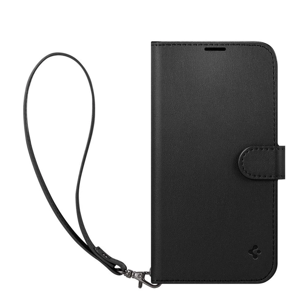 Dėklas Spigen Wallet S, juodos spalvos – iPhone 14