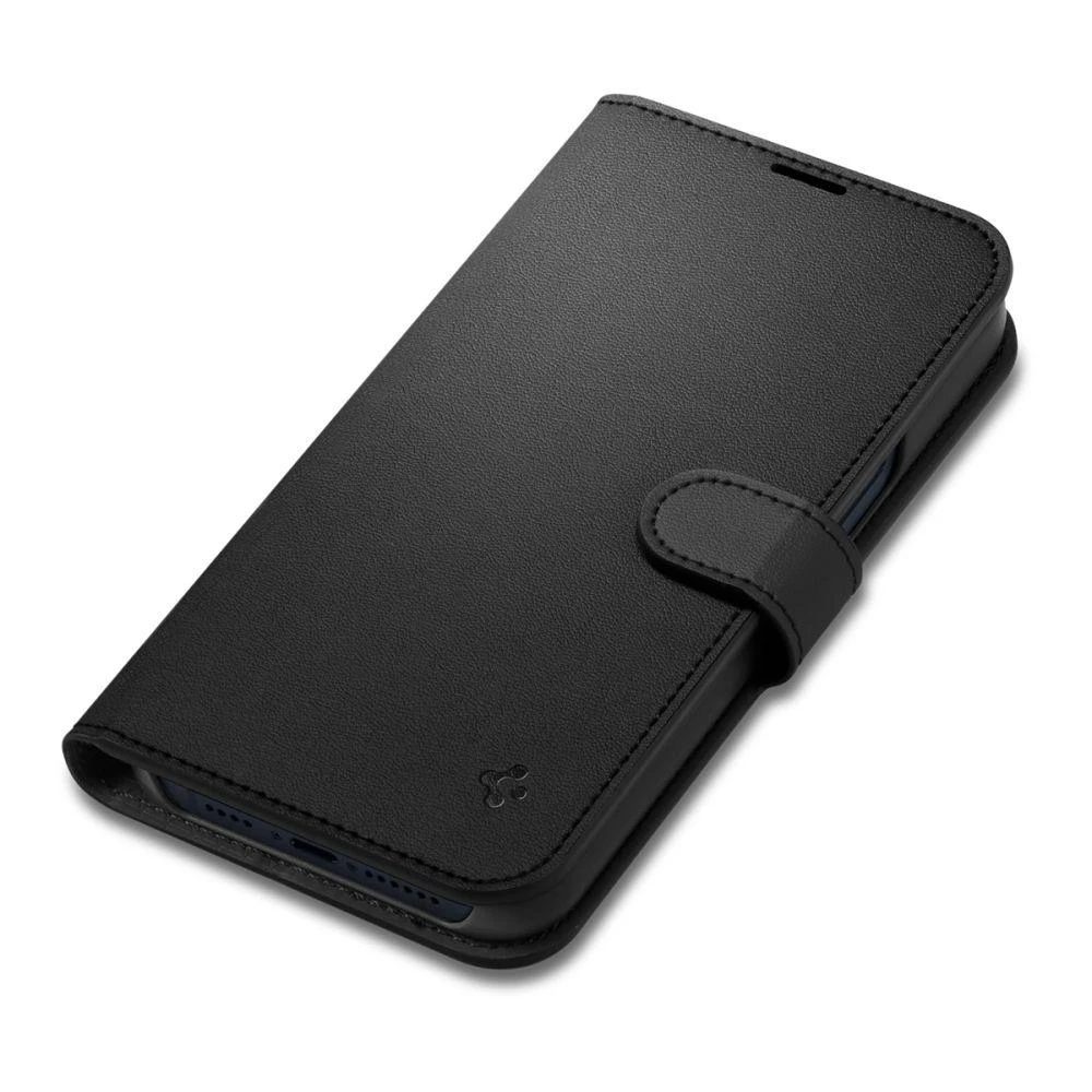 Dėklas Spigen Wallet S, juodos spalvos – iPhone 14