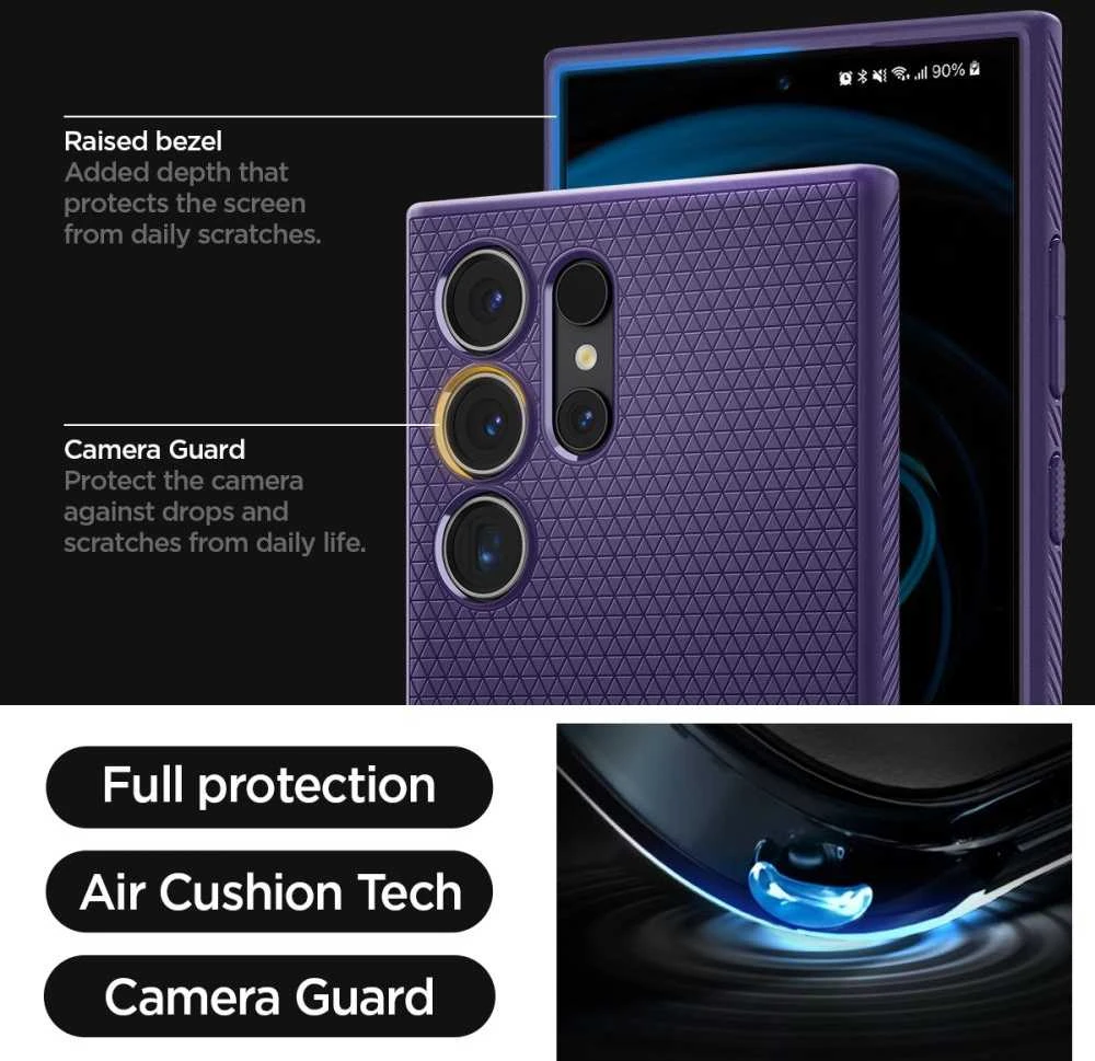 Spigen Liquid Air dėklas skirtas Samsung Galaxy S24 Ultra, spalva - Deep Purple