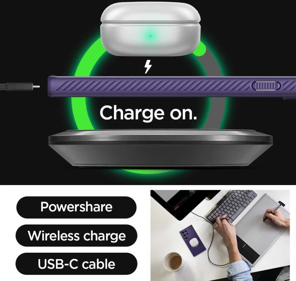 Spigen Liquid Air dėklas skirtas Samsung Galaxy S24 Ultra, spalva - Deep Purple