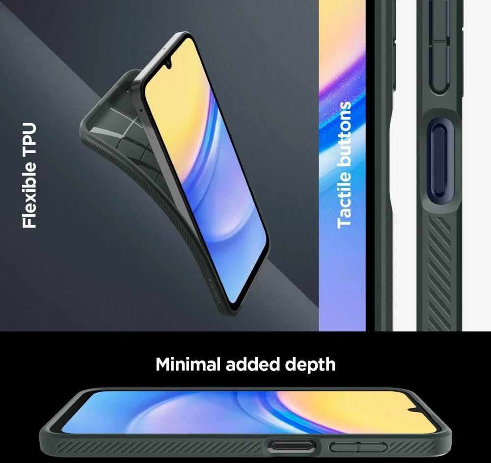 Spigen Liquid Air dėklas skirtas Samsung Galaxy A15 5G, spalva - Abyss Green