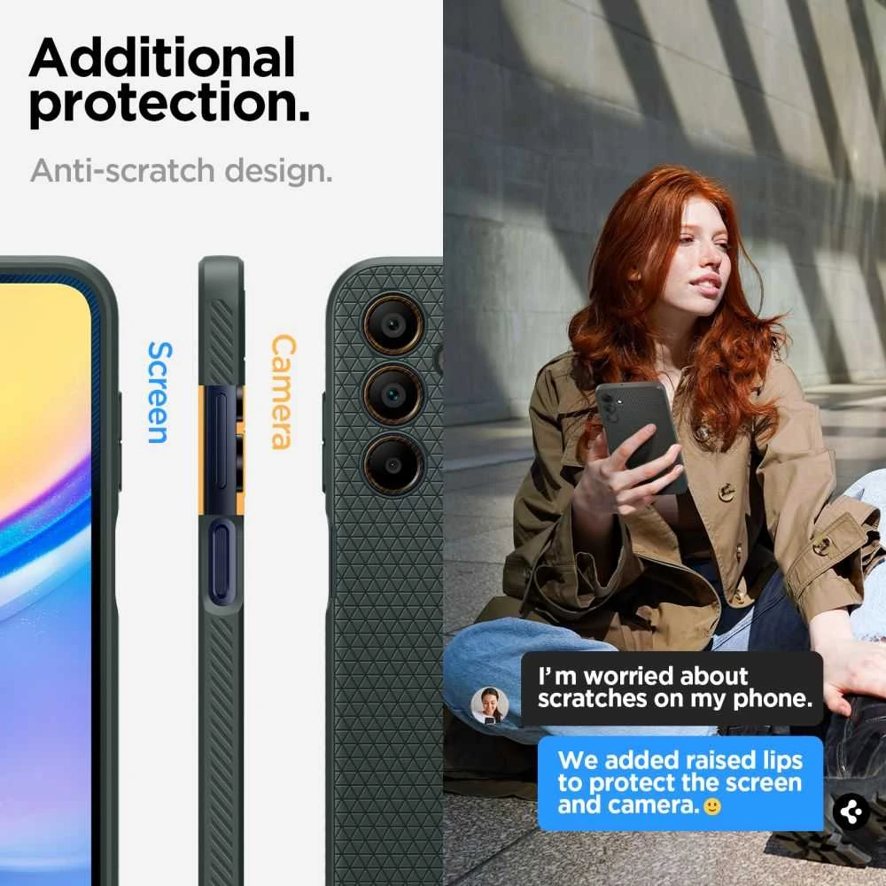 Spigen Liquid Air dėklas skirtas Samsung Galaxy A15 5G, spalva - Abyss Green