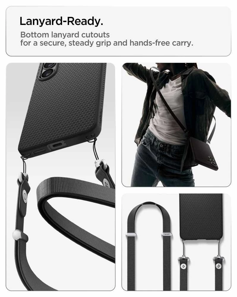 Spigen Liquid Air dėklas skirtas Samsung Galaxy S26+ – Matte juodos spalvos