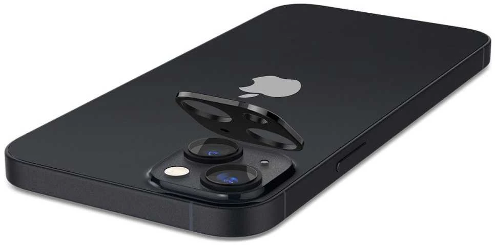 Spigen Glass Optik 2 vnt., juodos spalvos - iPhone 14/iPhone 14 Plus