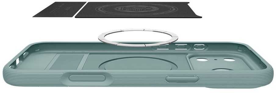 Spigen Parallax "S" MagSafe dėklas skirtas Apple iPhone 17 Pro - žalios spalvos