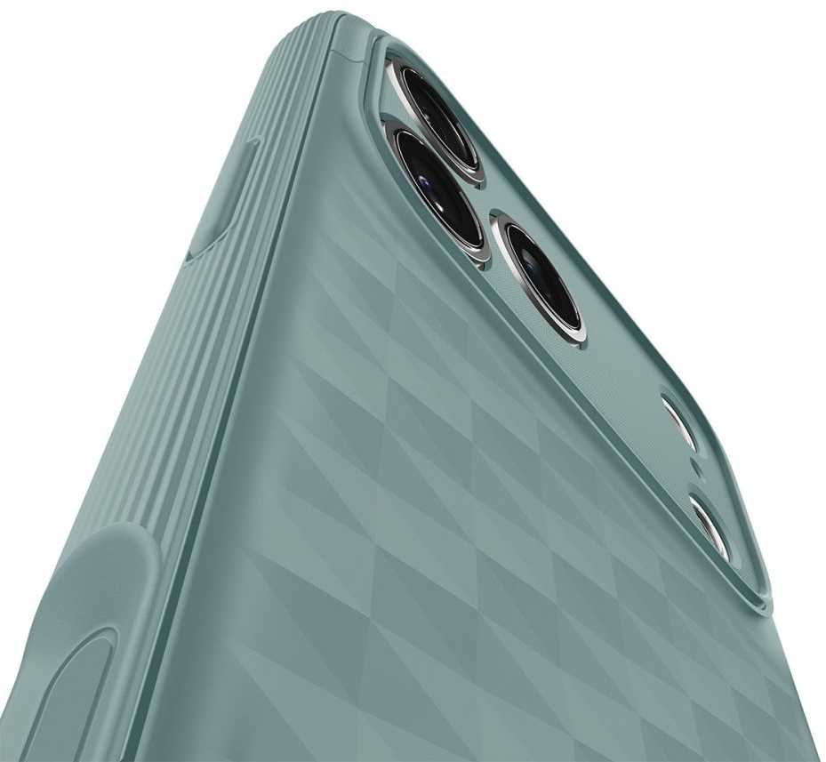Spigen Parallax "S" MagSafe dėklas skirtas Apple iPhone 17 Pro - žalios spalvos