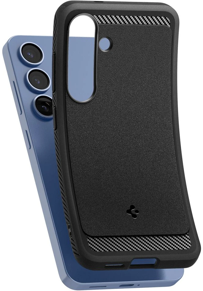 Spigen Rugged Armor Mag MagSafe Samsung Galaxy S25 – Matinis dėklas telefonui, juodos spalvos