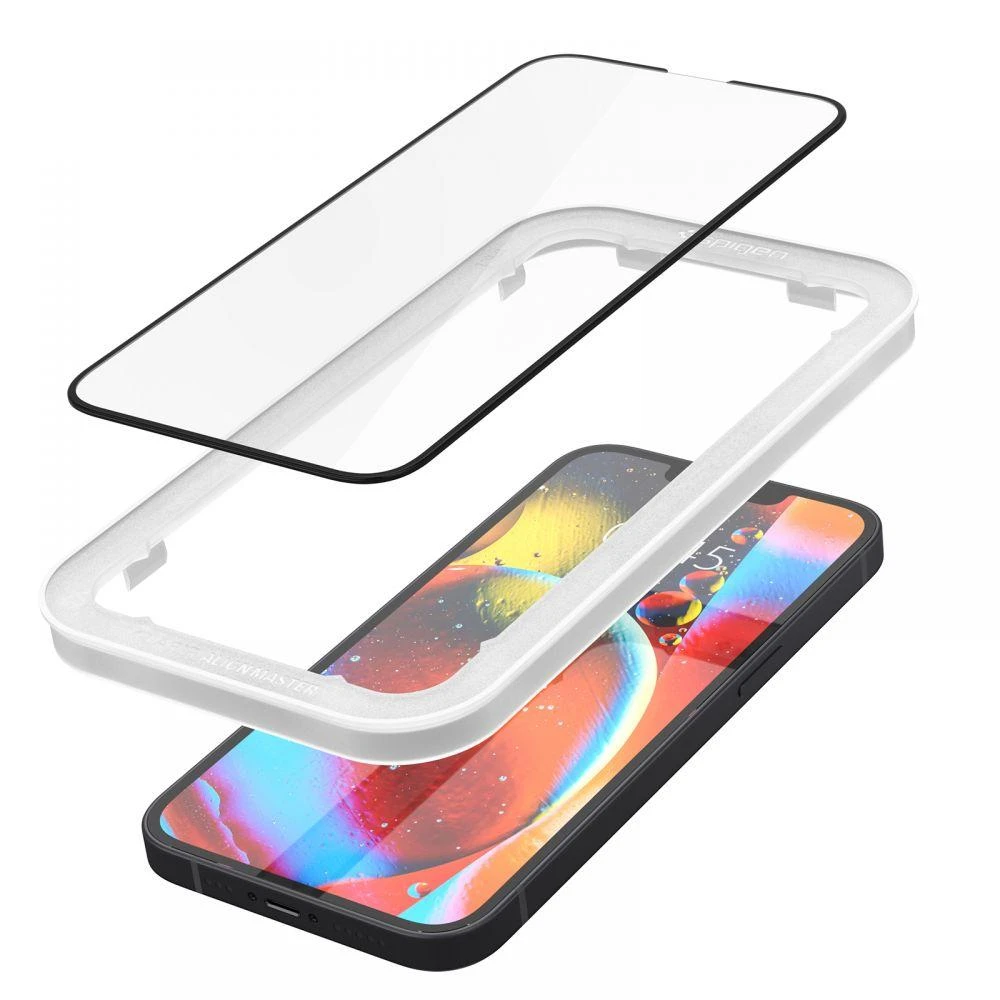 Ekrano apsauga Spigen tR Align Master 2 Pack, FC juodas - iPhone 14 Plus/iPhone 13 Pro Max