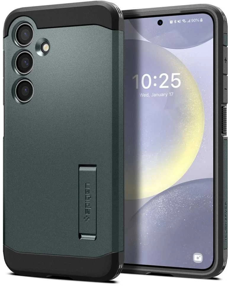 Spigen Tough Armor dėklas, skirtas Samsung Galaxy S24+ abyss žalios spalvos
