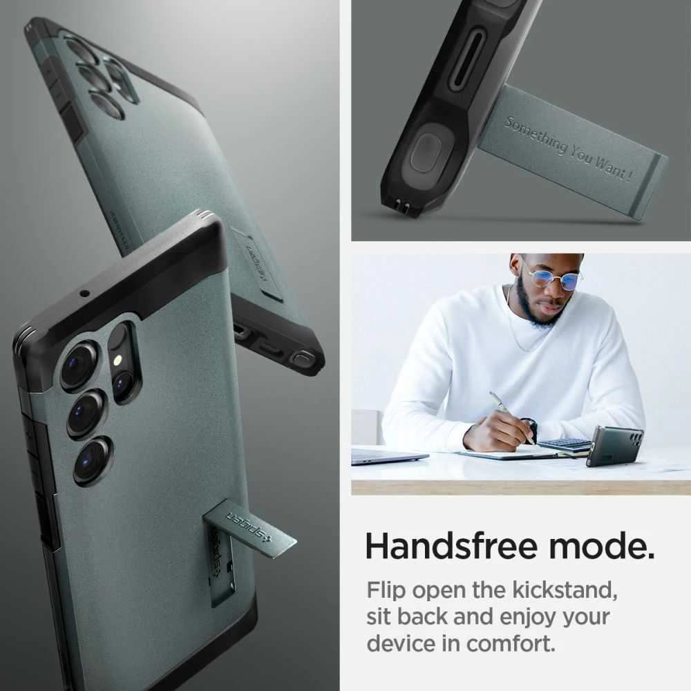 Spigen Tough Armor – dėklas skirtas Samsung Galaxy S24 Ultra Abyss Žalias