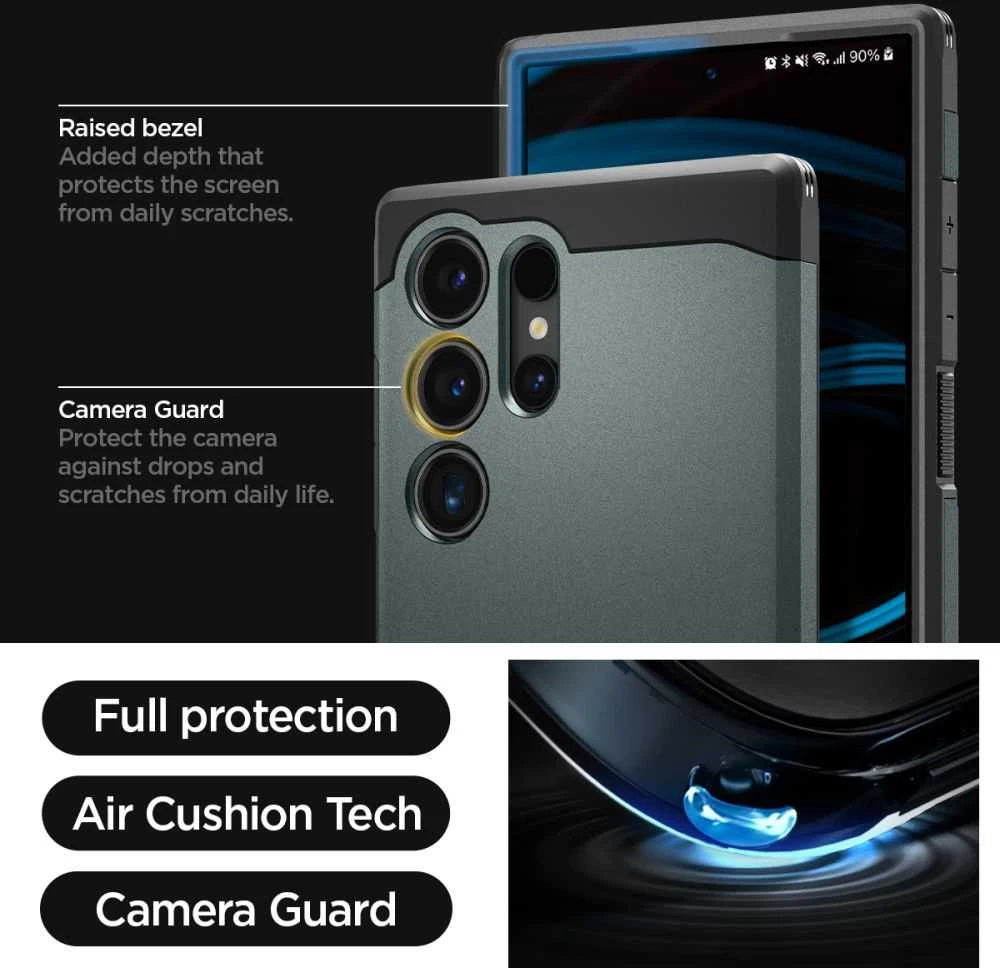Spigen Tough Armor – dėklas skirtas Samsung Galaxy S24 Ultra Abyss Žalias