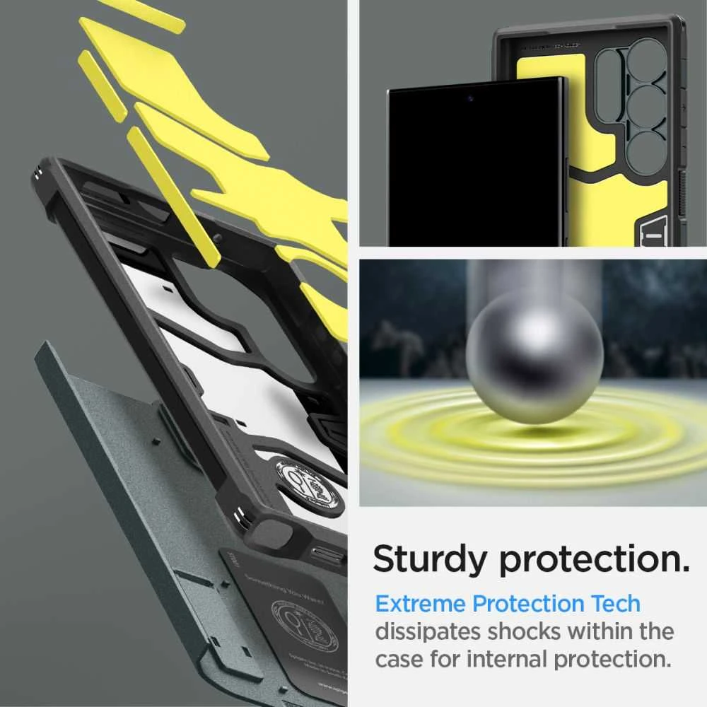 Spigen Tough Armor – dėklas skirtas Samsung Galaxy S24 Ultra Abyss Žalias