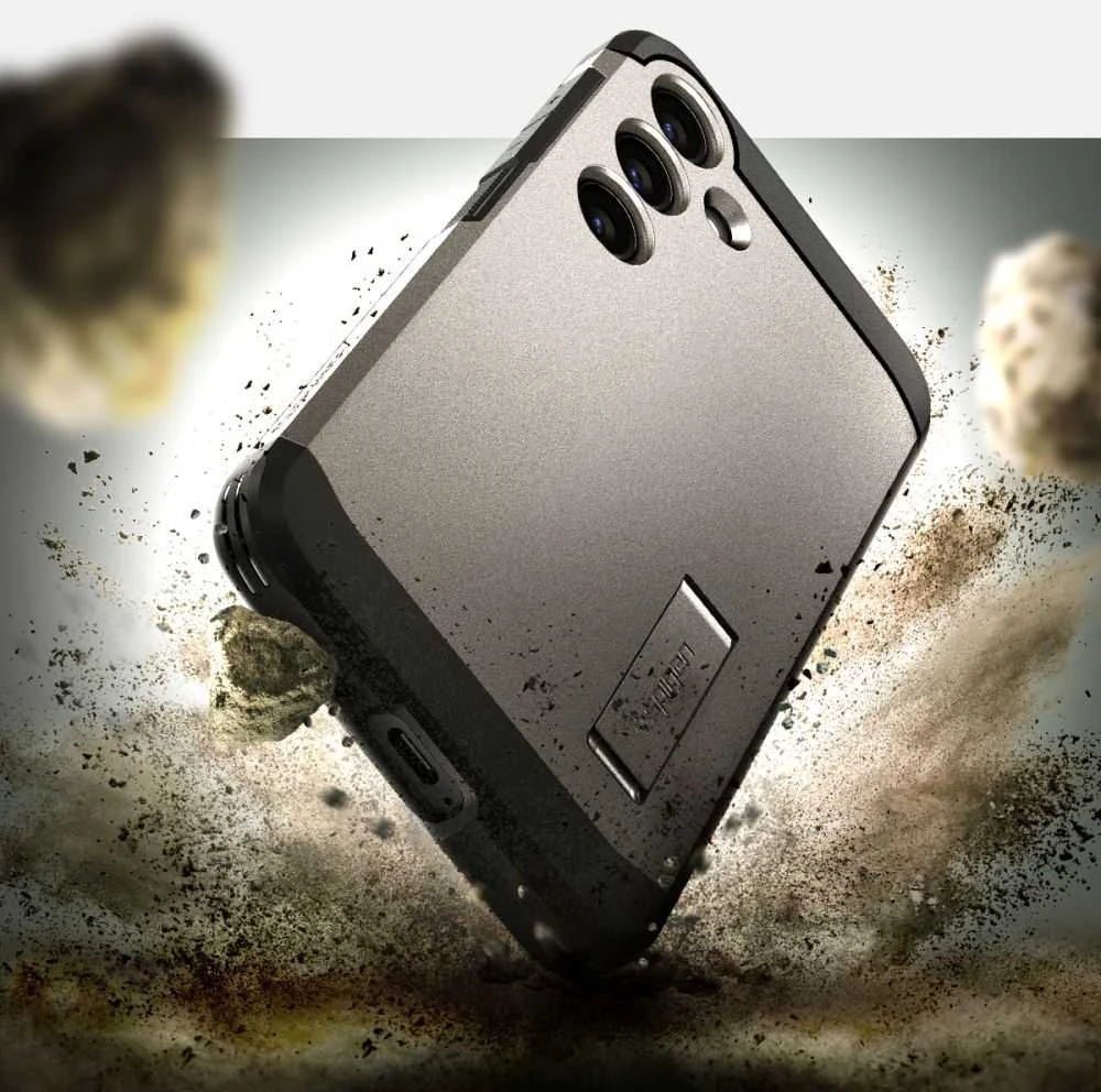 Spigen Tough Armor dėklas, skirtas Samsung Galaxy S24 gunmetal