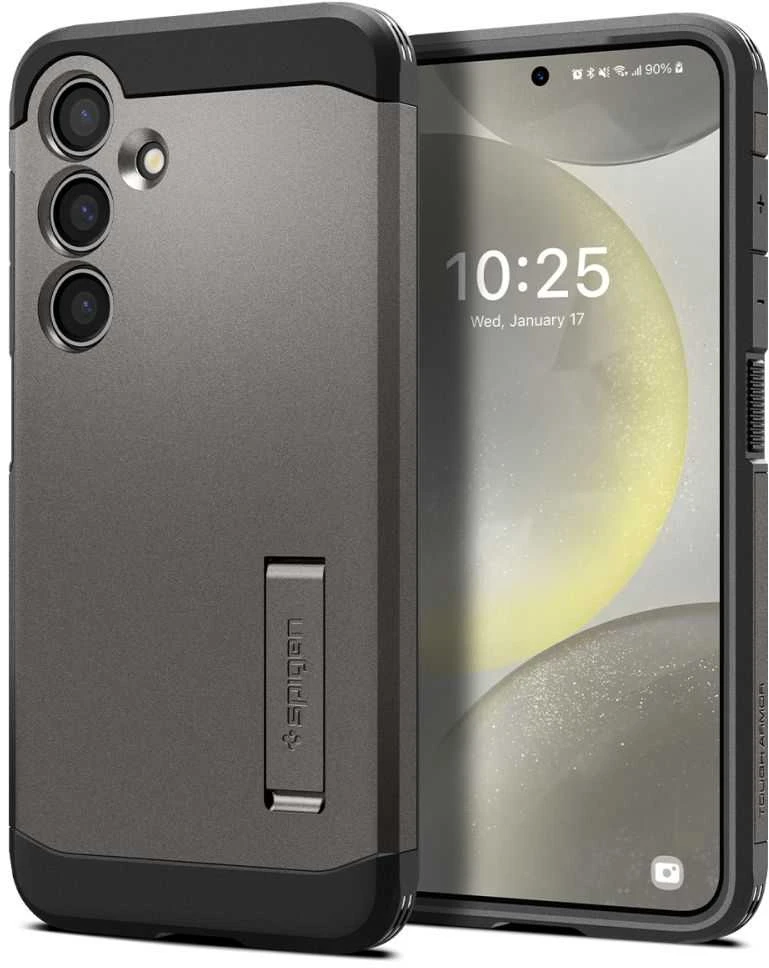 Spigen Tough Armor dėklas, skirtas Samsung Galaxy S24 gunmetal