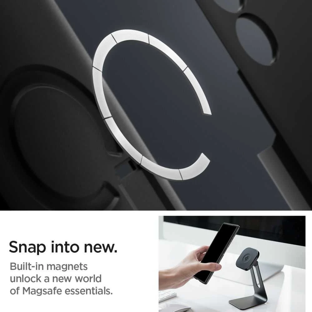 Dėklas Spigen Tough Armor MagSafe, juodos spalvos – Samsung Galaxy S24 Ultra