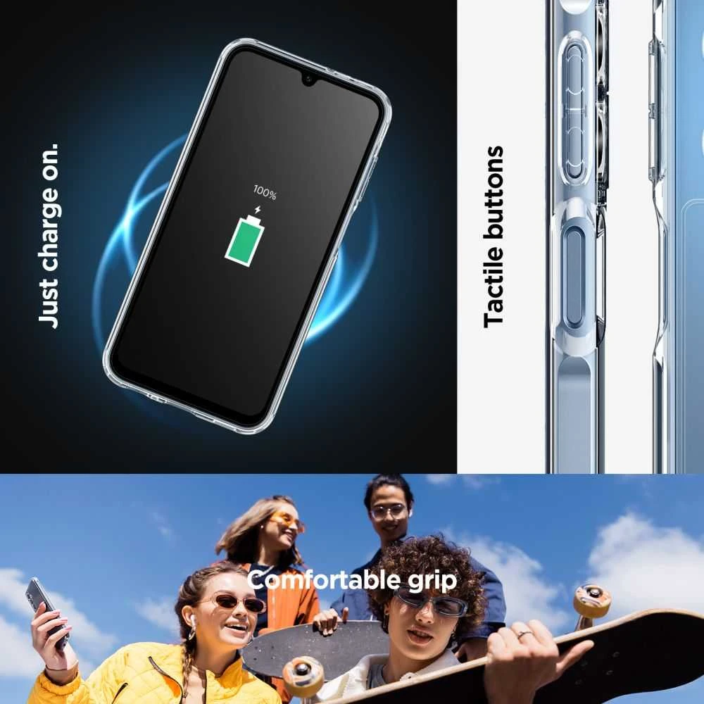 Spigen Ultra Hybrid dėklas skirtas Samsung Galaxy A15 5G, spalva - Crystal Clear