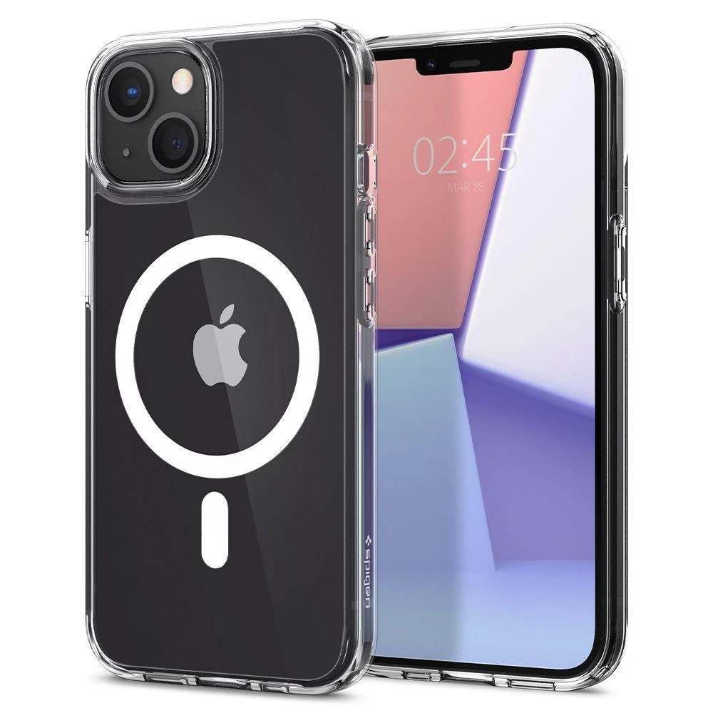 Spigen Ultra Hybrid (MagFit) dėklas skirtas Apple iPhone 13, spalva - Balta