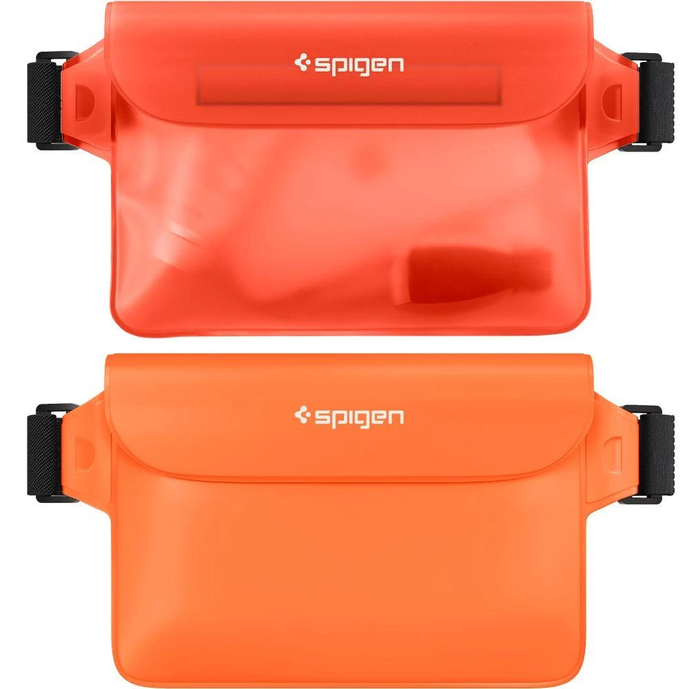 Spigen Aqua Shield atsparus vandeniui juosmens krepšys A620, 2 vnt., saulėlydžio oranžinė