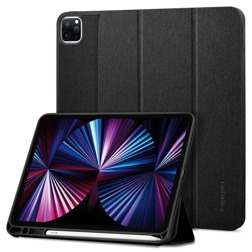 Spigen Urban Fit, juodos spalvos – Apple iPad Pro 11″ (2022/2021/2020/2018)