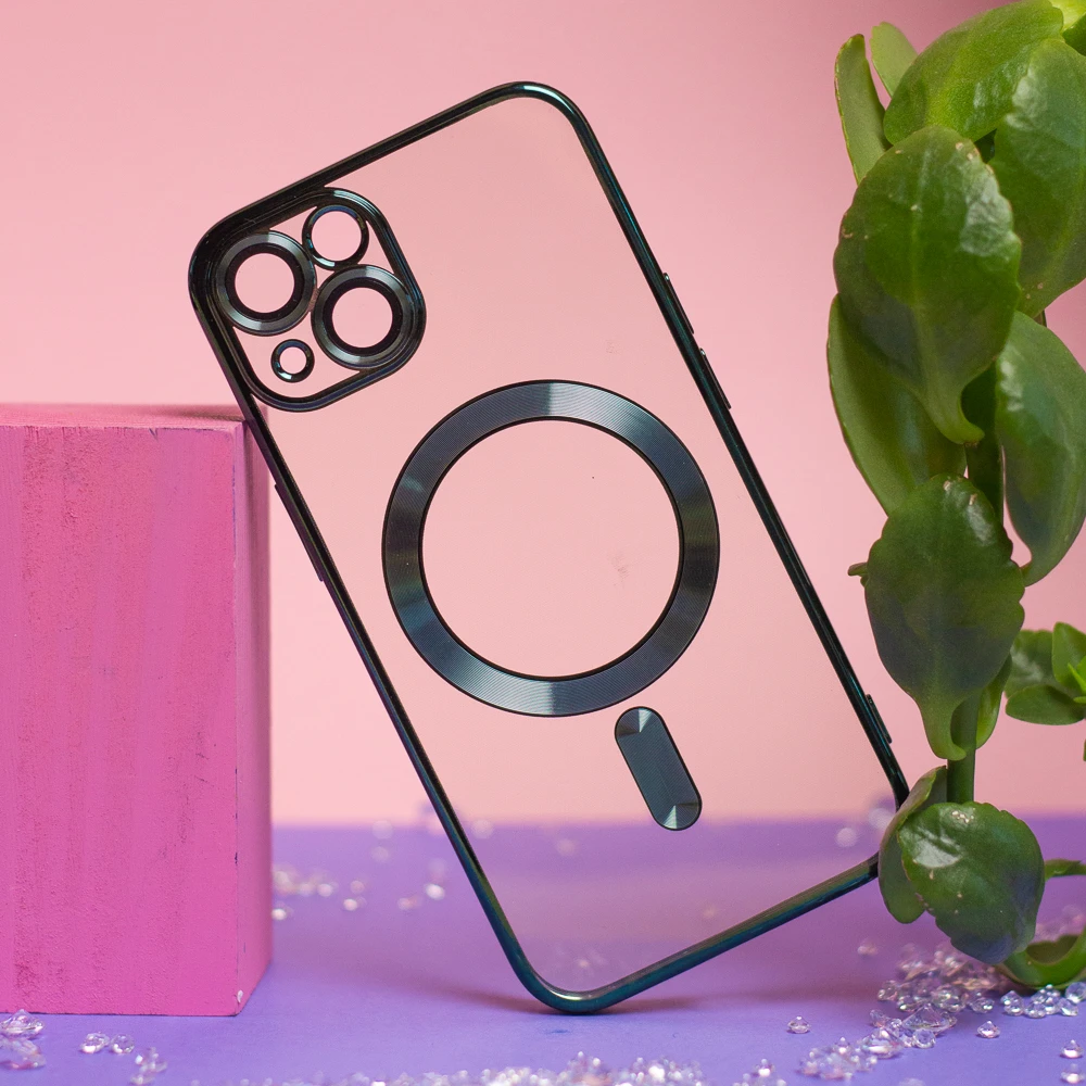 TFO Telforceone Spalvotas chromuotas „Mag“ dėklas, skirtas „iPhone 16e“ / „17e“, žalias
