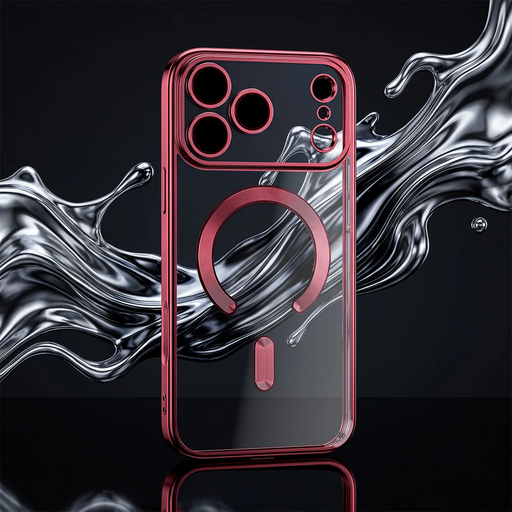 Dėklas TFO Telforceone Color Chrome Mag case for iPhone 17 Pro Max 6,9" / 18 Pro Max 6,9" dark cherry