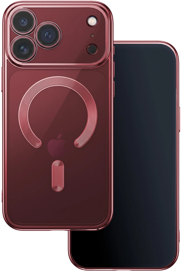 Dėklas TFO Telforceone Color Chrome Mag case for iPhone 17 Pro Max 6,9" / 18 Pro Max 6,9" dark cherry