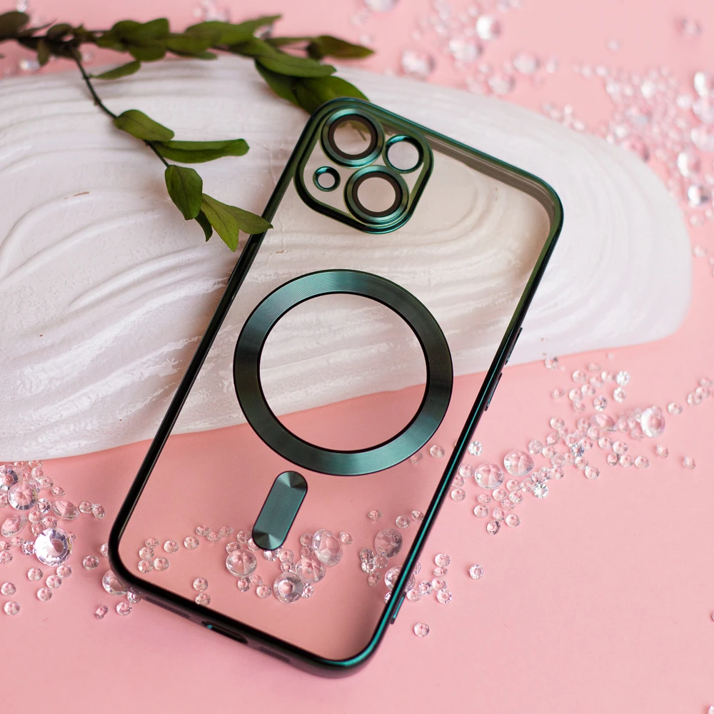 TFO Telforceone Spalvotas chromuotas „Mag“ dėklas, skirtas „iPhone 16e“ / „17e“, žalias